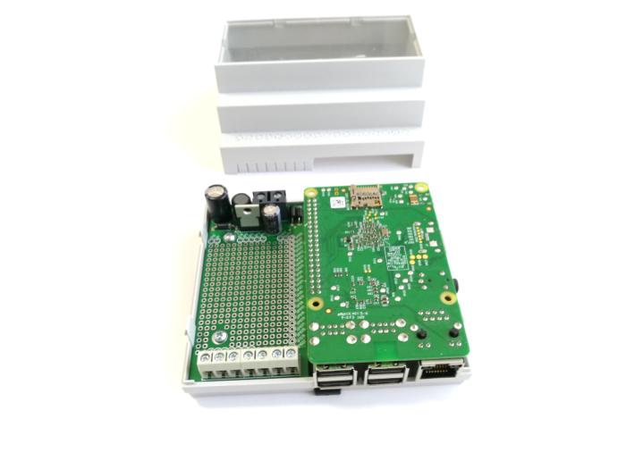 Inbyggnadslåda för Raspberry Pi 4 - DIN-skena @ electrokit (7 av 10)