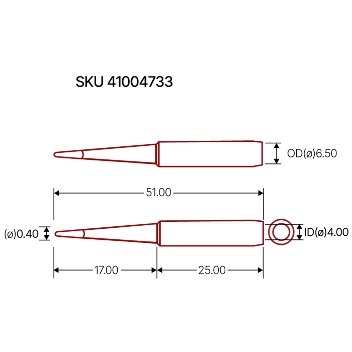 Lödspets 0.4mm BITC03 @ electrokit (2 av 2)
