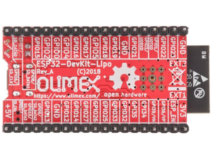 ESP32-WROOM-32 DevKit LiPo @ electrokit (3 av 3)