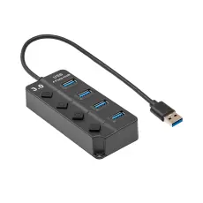 USB-A Hub med 4 portar och switchar USB3.0 @ electrokit