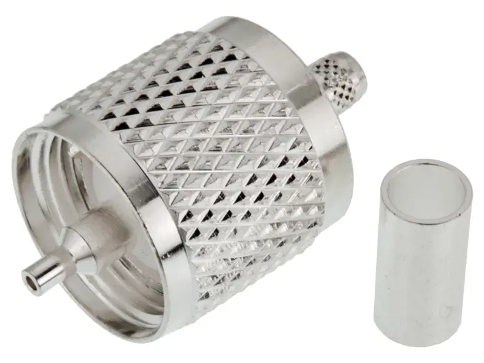 PL259 UHF male crimp RG58 silver @ electrokit (1 of 1)