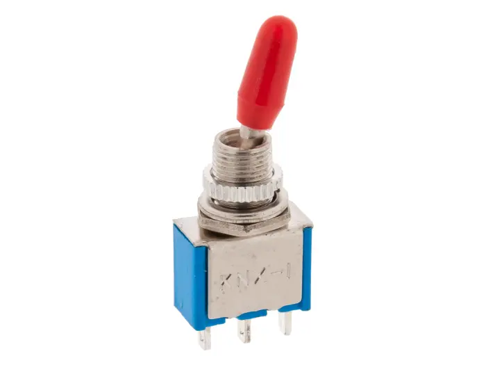 Toggle switch 1-p ON-ON MTS-102 red top @ electrokit (1 of 2)