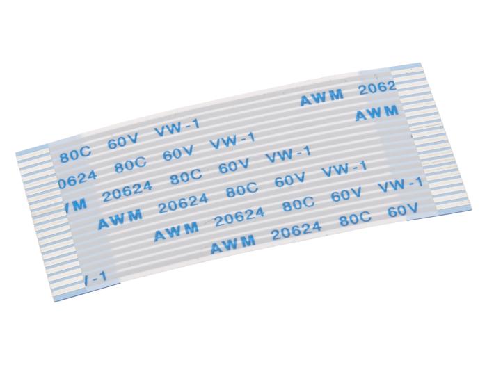 FPC-kabel 20-pol 1.0mm 50mm samma-sida @ electrokit (1 av 1)