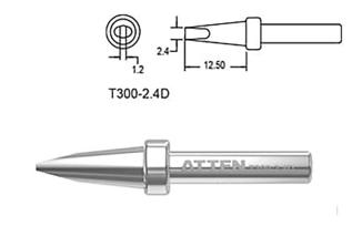 Soldering tip T300-2.4D chisel 2.4 mm @ electrokit