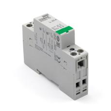 Installationskontaktor 24V AC/DC 1-pol NO 230VAC/20A @ electrokit