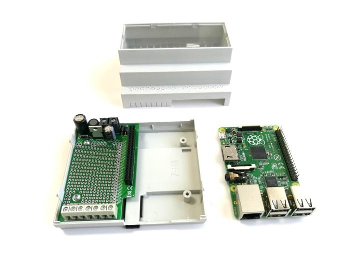 Inbyggnadslåda för Raspberry Pi 4 - DIN-skena @ electrokit (8 av 10)