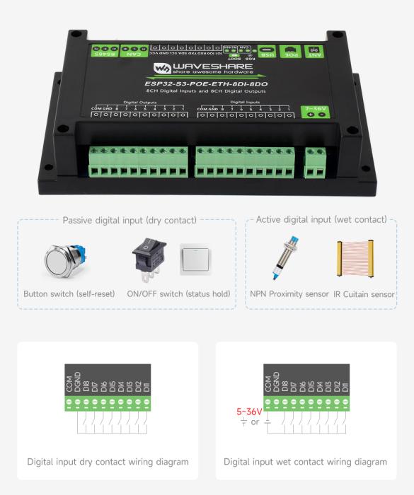 PLC with 8-kanal I/O, ESP32-S3 PoE WiFi @ electrokit (7 of 11)