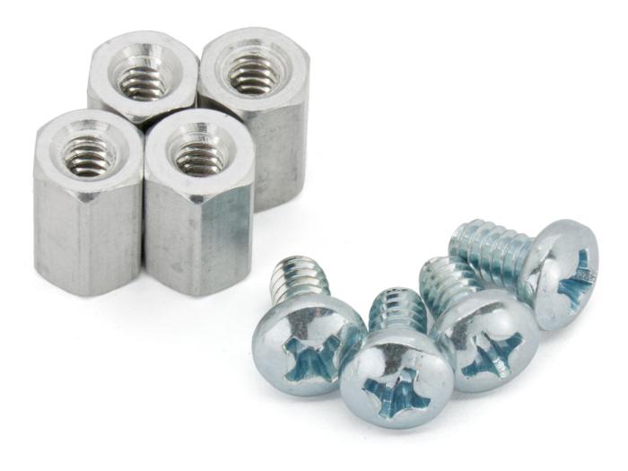 10mm distanser med skruv - 4-pack @ electrokit (1 av 1)