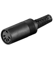 DIN female 5-pin 180° @ electrokit