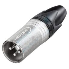 XLR 3-pol hane silver @ electrokit