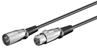 Balanserad XLR-kabel 3-pol hane till hona 6m @ electrokit
