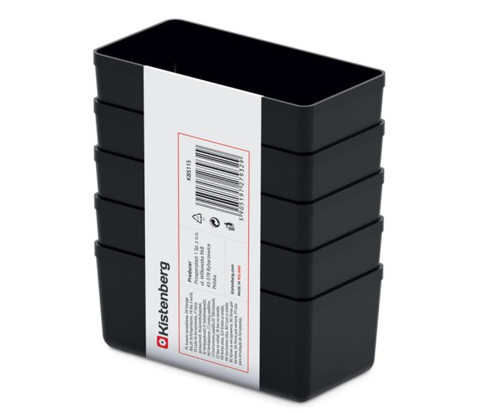 Insatslåda 55x110mm (PP) svart 5-pack @ electrokit (2 av 2)