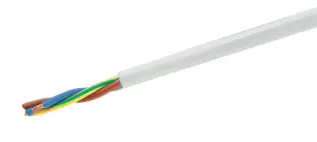 RKK nätkabel H05VV-F 3x0.75mm² vit @ electrokit
