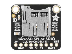 MicroSD-läsare 3V SPI/SDIO @ electrokit