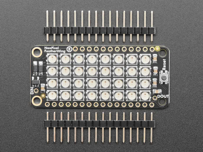 NeoPixel FeatherWing - 4x8 RGB LED @ electrokit (3 av 6)