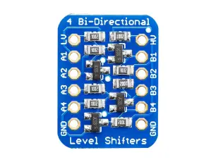 Nivåomvandlare 4 kanaler dubbelriktad 3.3V -- 5V I2C-stöd @ electrokit