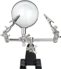 Helping hand with magnifier @ electrokit