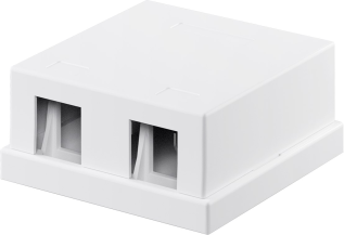 Väggdosa för 2x Keystone modul @ electrokit