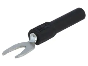 Adapter 4mm to fork black @ electrokit