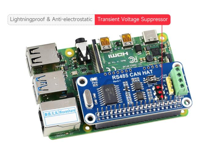 RS485 CAN-bus HAT for Raspberry Pi @ electrokit (8 of 8)