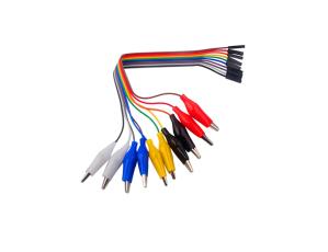 Test leads aligator clips to dupont female 10pcs @ electrokit