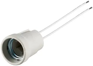 Socket E27 with open end cable @ electrokit
