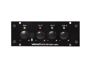 3-ch light organ for 12/24V RGB LED strip - soldering kit @ electrokit