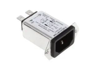 Mains inlet C14 10A 250VAC filter @ electrokit