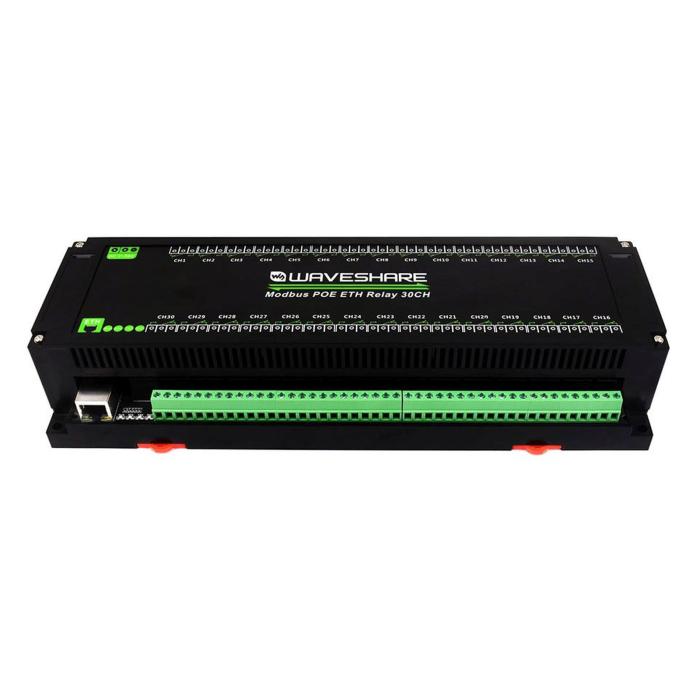 Relämodul 30-kan Modbus Ethernet PoE DIN-skena @ electrokit (7 av 7)