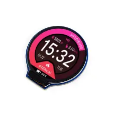 LCD-modul rund 1.28" 240x240px SPI @ electrokit