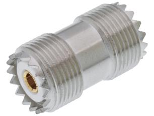 SO239 UHF barrel adapter 16-teeth gold @ electrokit