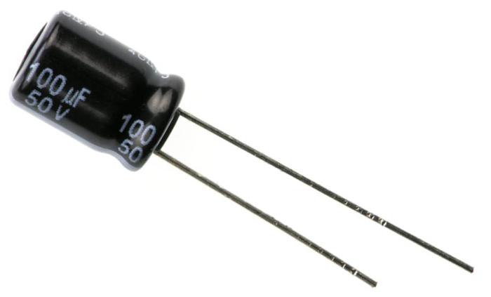 El.lyt 100uF 50V 105C ø8x11.5mm @ electrokit (1 av 1)