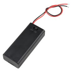 Batterihållare 2x AAA box brytare kabelanslutning @ electrokit