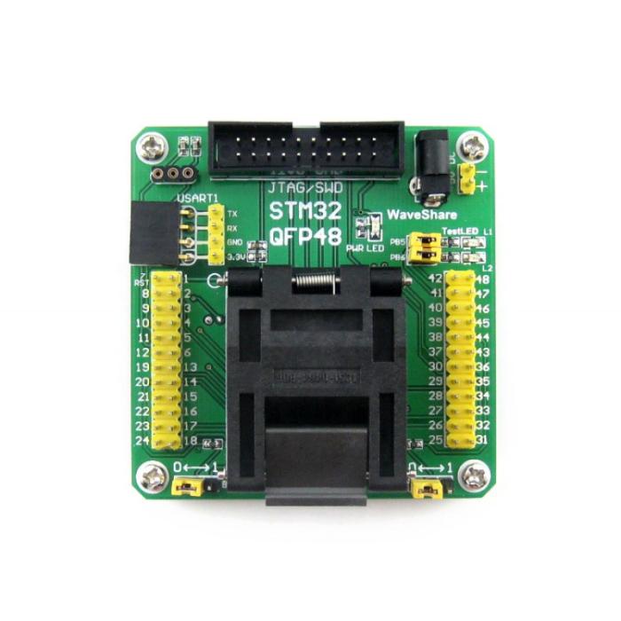 STM32-QFP48 Programmer Adapter @ electrokit (2 of 8)