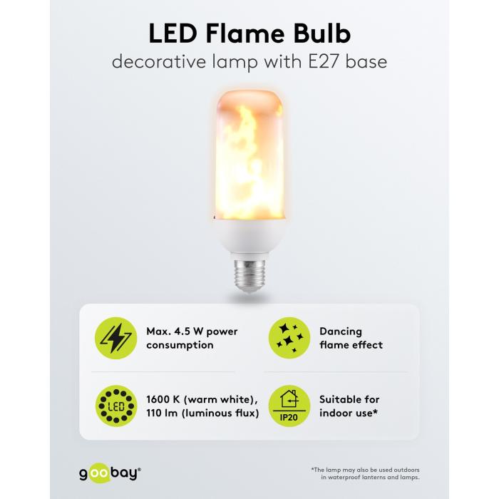 LED Flame E24 Bulb 4.5 W 20000h @ electrokit (4 of 6)