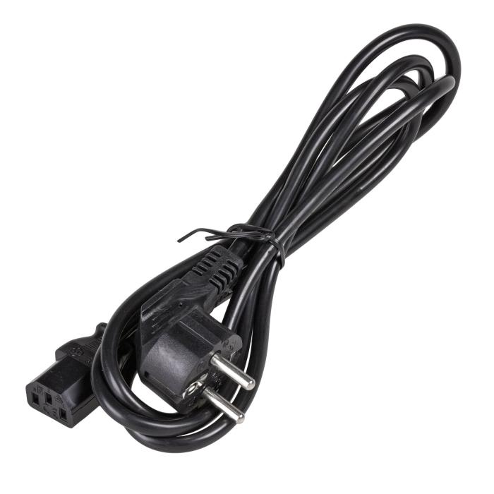 Power cord CEE7/7 to C13 1.5m black @ electrokit (2 of 2)