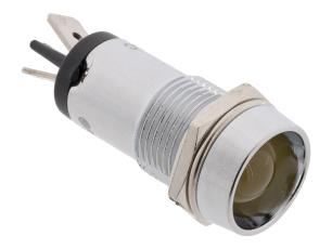 Panelindikator 12VDC ø14mm gul @ electrokit