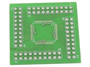 Adapterkort xQFP80 0.50mm @ electrokit