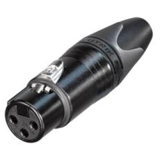 XLR 3-pol hona svart @ electrokit
