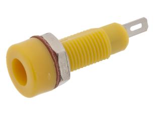 Banankontakt 4mm hona gul 10A @ electrokit