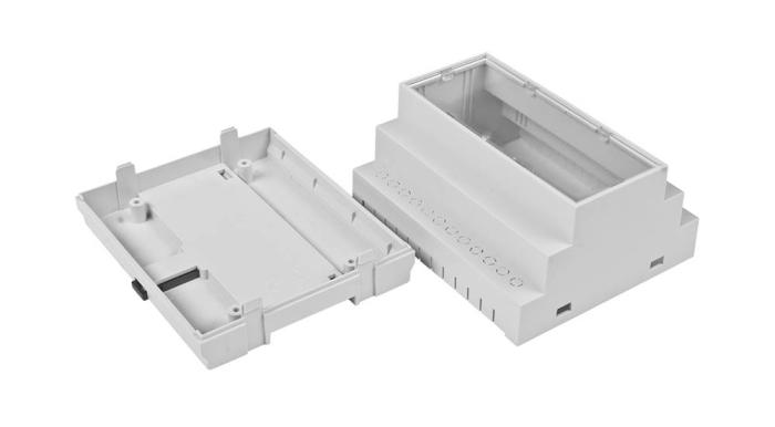 Kapsling för DIN-skena 6 modul med transparent fönster @ electrokit (2 av 3)
