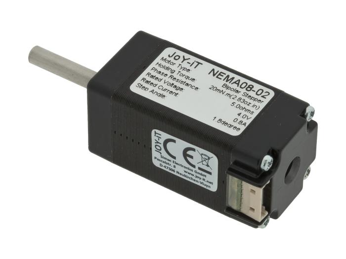 Stegmotor NEMA8 1.8° 0.02Nm @ electrokit (3 av 3)