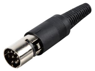 DIN male 8-pin 262&deg; @ electrokit