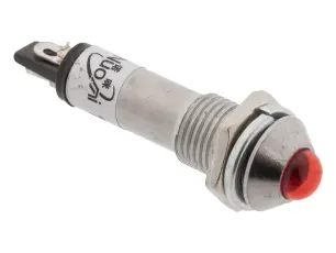 Panelindikator konisk 12VDC &oslash;8mm r&ouml;d @ electrokit