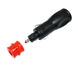 12V kontakt cigg/DIN 8A säkring - dragavlastning @ electrokit