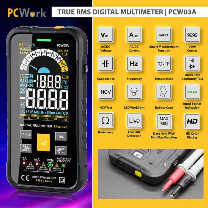 Digital multimeter TrueRMS 10000 counts @ electrokit (13 av 14)
