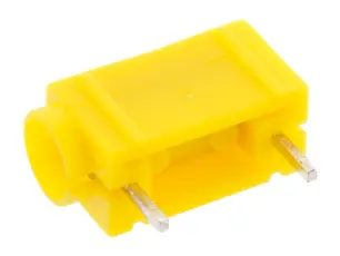 Banan jack 4mm PCB gul @ electrokit