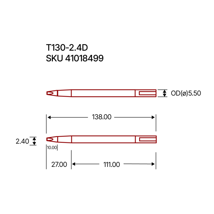 Solder tip T130-2.4D @ electrokit (2 of 2)