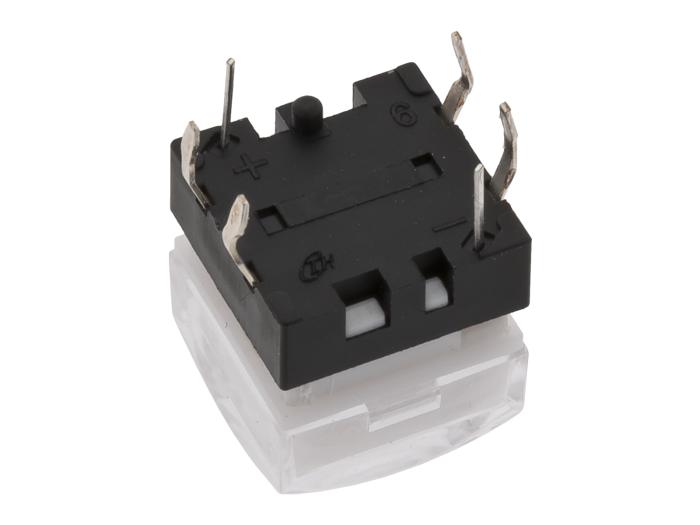 Taktil omkopplare PCB 12x12mm med LED vit @ electrokit (2 av 5)