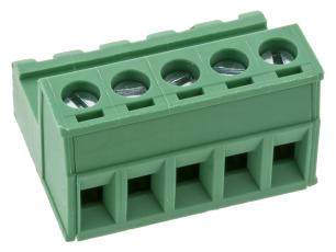 Screw terminal pluggable 5.08mm 5-pole male @ electrokit